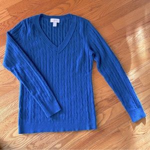 LOFT cable knit sweater, size M